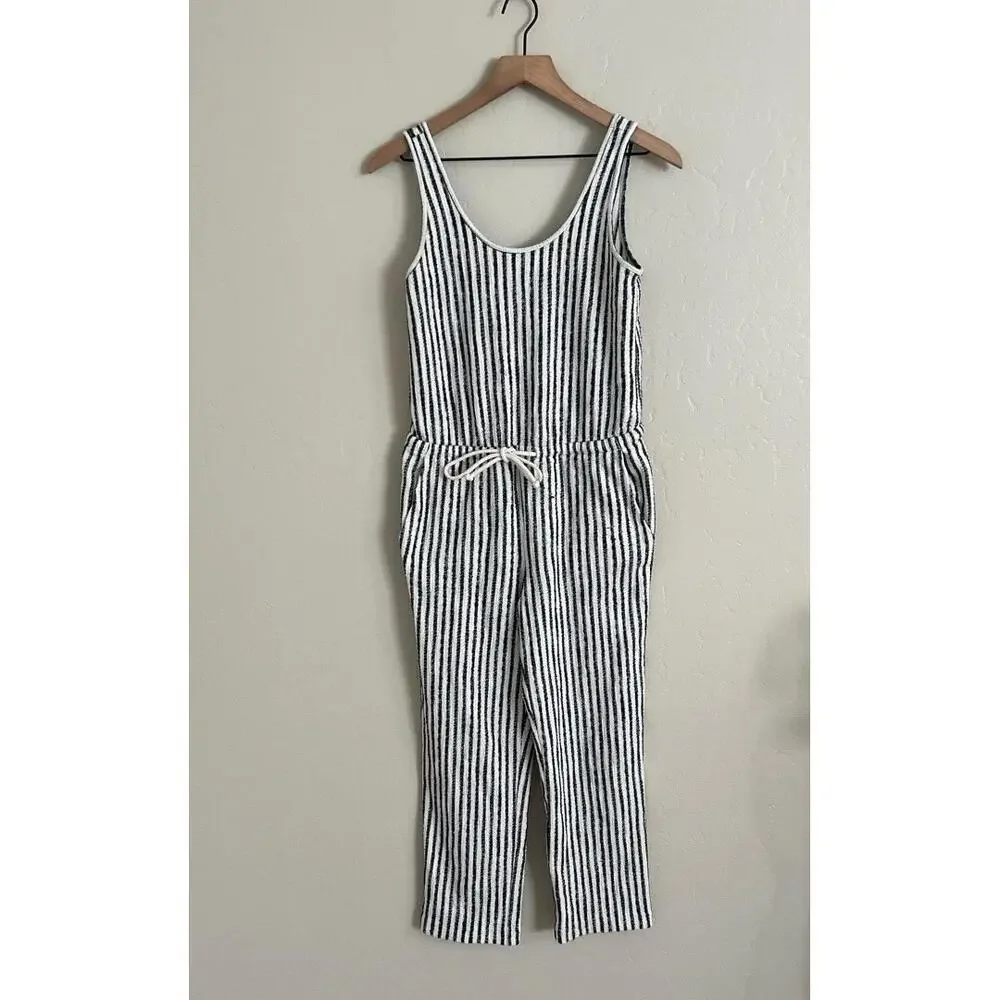 Loft‎ Lou & Grey Jumpsuit XXS Blue White Stripped Sleeveless